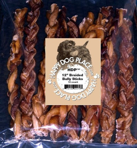 12 Braided Bully Sticks Select 10 Pieces Odor Free Sealed