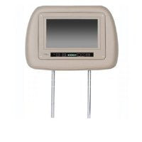 Boss HIR7T Universal Headrest with Pre-Installed 7 Widescreen TFT Monitor (Tan)
