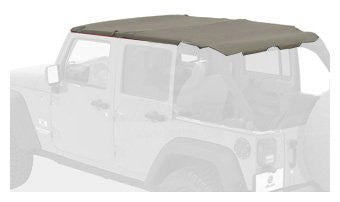 Bestop 52581-36 Header-style Safari Bikini Khaki Diamond Top for 07-09 Wrangler JK Unlimited
