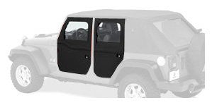 Bestop 51798-35 Black Diamond Front 2-piece Door Set for JK Wrangler including Unlimited