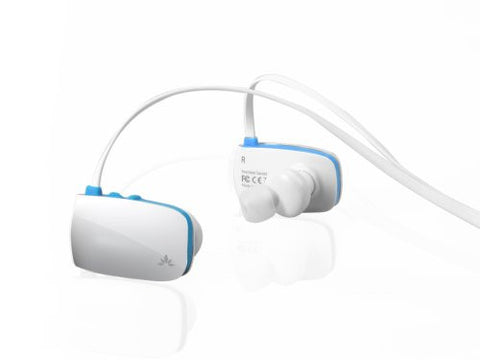 Avantree Sacool Bluetooth Stereo Headset with Mic and Pouch- White/Blue