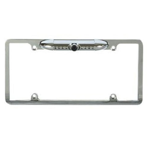 Absolute CAM2000CCDS Silver Universal License Plate Frame with Built-in CCD Waterproof Camera with IR