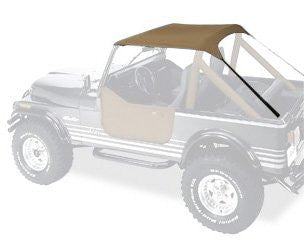 Bestop 52508-04 Tan Traditional Bikini Top for 76-91 CJ7- CJ8 and Wrangler YJ