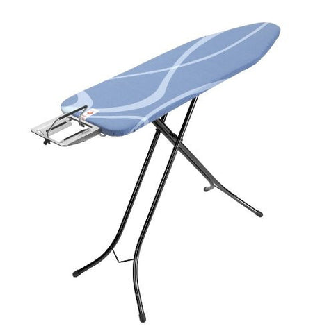 Brabantia 100406 124 by 38-Inch Ironing Board with 22mm Metallic Black Frame and Swirl Cover