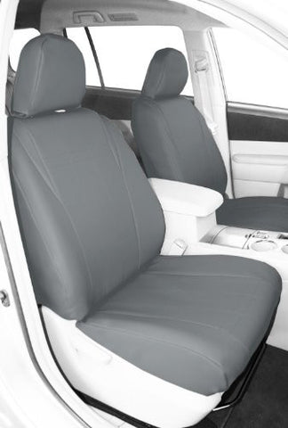 CalTrend Front Row Bucket Custom Fit Seat Cover for Chrysler Town & Country - "I Can't Believe It's Not Leather" (Light Grey)