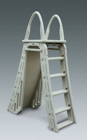 Confer Plastics A-Frame 7200 Above Ground Adjustable Pool Roll-Guard Safety Ladder