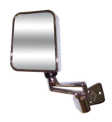 CIPA 44450 Jeep Wrangler Chrome Half-Door Manual Replacement Driver Side Mirror