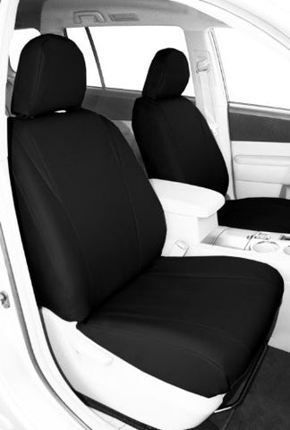 CalTrend Front Row Bucket Custom Fit Seat Cover for Select Honda CR-V Models - "I Can't Believe It's Not Leather" (Black)