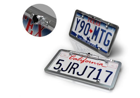 Boyo VTL251 Ultra Slim Zinc Metal Chrome License Plate Camera