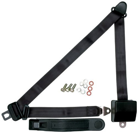Allstar Performance ALL98115 Black Three-Point Retractable Seat Belt