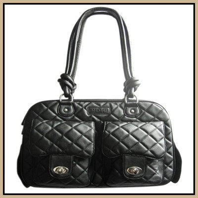 Backbone Sherpa Series Soft Leather Pet Carrier- Black