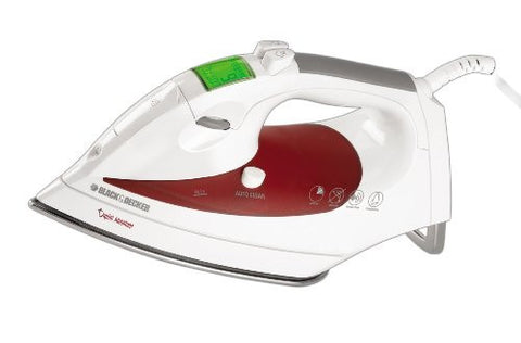 Black & Decker D1500 Digital Advantage Full Size Smart Steam Inox Soleplate- White