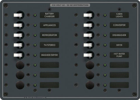 Blue Sea Systems European AC with 16 Position