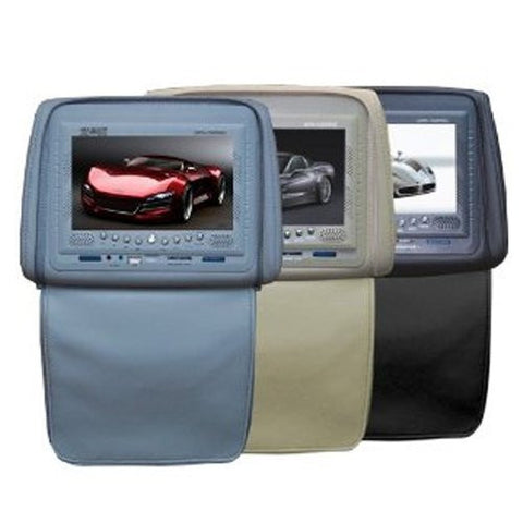 Absolute DPH750PKGBK 7.5-Inch Headrest Monitor Package with Built-In DVD Player- IR Transmitter- and FM Modulator (Black)