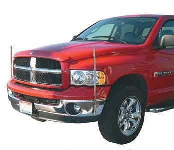 Bores Guide 728411 Stainless Steel Bumper Guide for 1999-2002 GMC Pick Up Full Size with Amber LED Lights