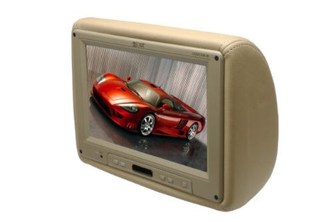 Absolute COM1210IRC 12-Inch TFT LCD Monitor Loaded in Cream Leather Headrest with Built-in IR Transmitter