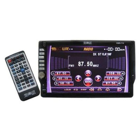 Absolute DMR710 Single DIN In-Dash 7-Inch TFT-LCD Touch screen Monitor with DVD- MP3- CD Receiver- USB and AUX Input