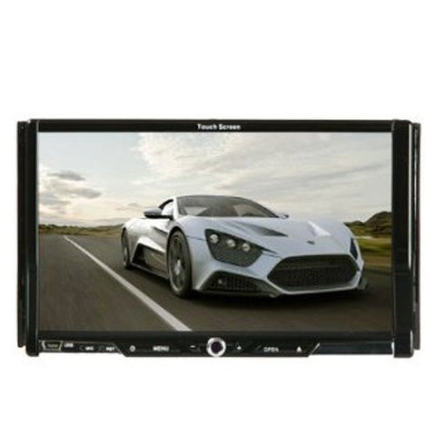 Absolute ATV74 7-Inch Full DIN Touchscreen DVD- CD- MP4 Multimedia Receiver with USB Input- Front AUX- and SD Slot