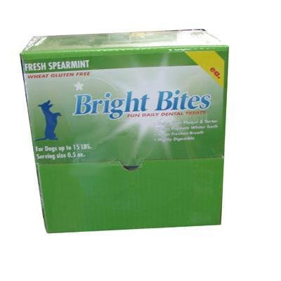 Bright Bites Daily Dental Dog Treats- Fresh Spearmint- Small- 5 Pound Box