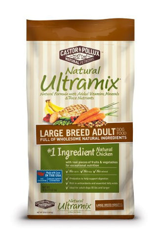 Castor & Pollux Natural Ultramix Large Breed Adult Dry Dog Food- 30 Pound Bag