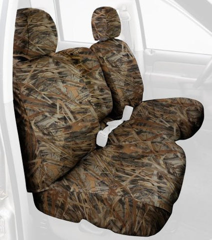 Covercraft Custom-Fit Rear-Second Seat Bench SeatSaver Seat Covers - Polyester Fabric, Flooded Timber