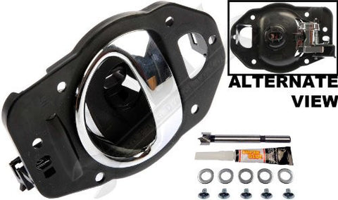 APDTY 91470 Replacement Interior Door Handle Kit For 2006-2010 Chevy HHR Chrome (Fix For GM Door Panel 25812196)(Left Front Or Rear)