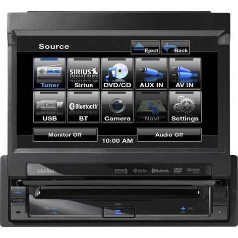 Clarion VZ401 7-Inch In-Dash Single-Din Touchscreen DVD/CD/MP3/USB Receiver with Bluetooth