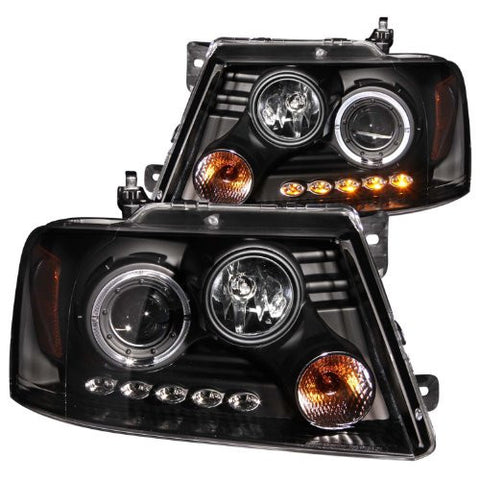 Anzo USA 111028 Ford F-150 Projector with Halo LED Black Headlight Assembly - (Sold in Pairs)