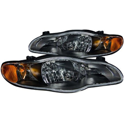 Anzo USA 121165 Chevrolet Monte Carlo Black With Amber Reflectors Headlight Assembly - (Sold in Pairs)
