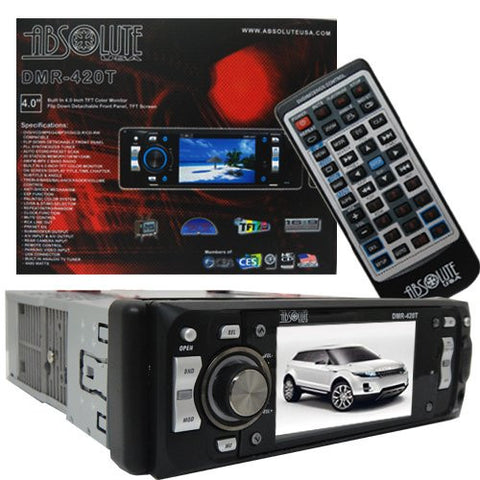 Absolute DMR-420T 4-Inch In-Dash Single Din Receiver