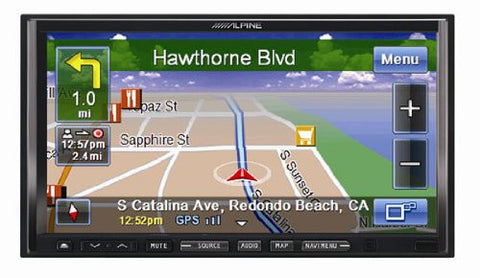 Alpine IVA-NAV-10C 7-Inch All-In-One Double-Din In-Dash AV Receiver with Bluetooth and Navigation