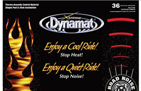 Dynamat 10465 24 x 48 x 0.067 Thick Self-Adhesive Sound Deadener with Xtreme Mega Pack- (Set of 9)
