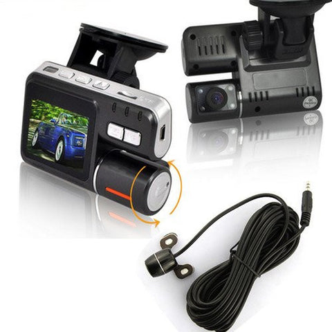 DB POWER New model!Dual lens HD 720P Car Cam IR LED G sensor Video Camera Recorder Camcorder DVR