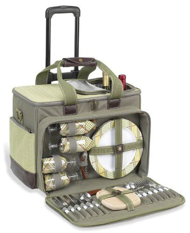 Deluxe 4-Person Picnic Cooler with Wheels