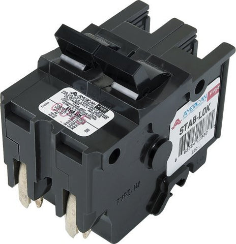 American/Federal Pacific Circuit Breaker- 2-Pole 15-Amp Thick Series