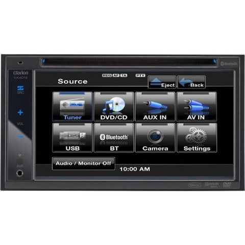 Clarion VX401 6.2 In-Dash Double-Din Touchscreen DVD/CD/MP3/USB Receiver with Bluetooth